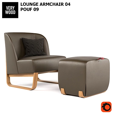 Skid 04 Leather Sled Base Chair 3D model image 1 