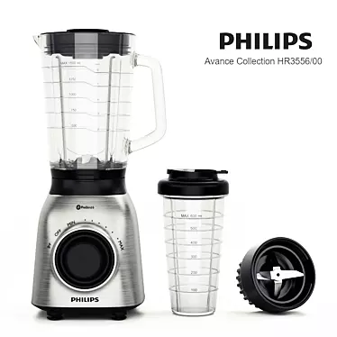 PHILIPS Avance Blender HR3556/00 - Powerful & Efficient 3D model image 1 