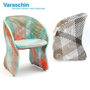 Modern Varaschin Maat Outdoor Armchair 3D model image 1 