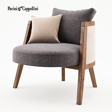 Cocoon Armchair: Timeless Elegance 3D model image 1 