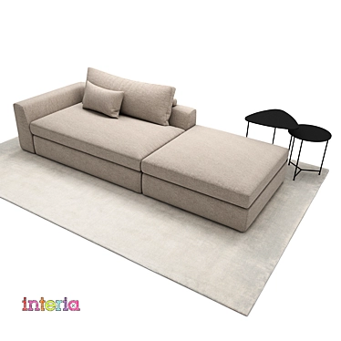 Comfy 3-Seater Sofa 3D model image 1 