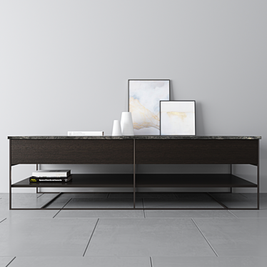 Sleek Bronze Console by Minotti 3D model image 1 