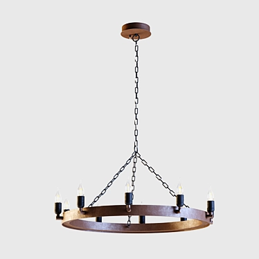 Modern Vega Pendant Light - 65mm Height, 800mm Length 3D model image 1 