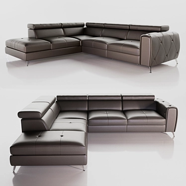 GALA Camelia: Stylish Corner Sofa with Sleeping Function 3D model image 1 