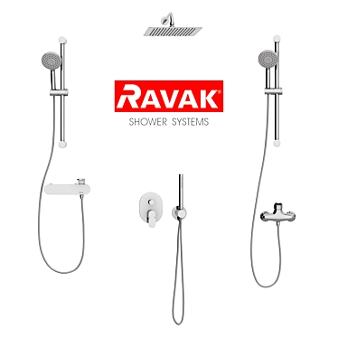 Ravak Set 02: Complete Shower System 3D model image 1 