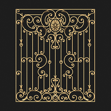 Elegant Iron Grate 3D model image 1 