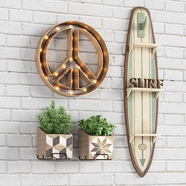 Title: Teen Room Decor Set 3D model image 1 