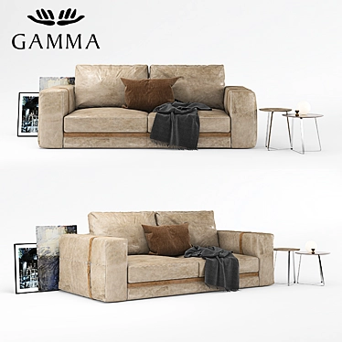 Vintage Leather Richmond Sofas 3D model image 1 