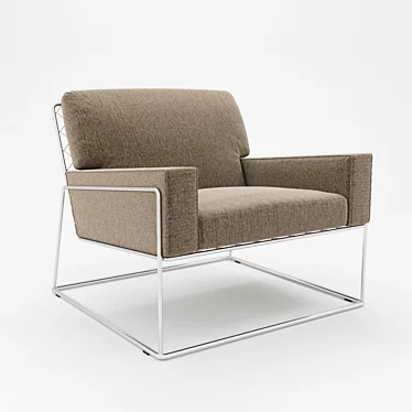 Elegant Charles Boucle Chair 3D model image 1 