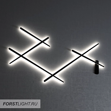 Unique Crossed Line Design Wall Lamp Kitana 3D model image 1 