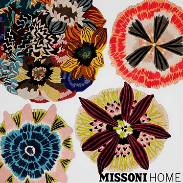 Stylish Missoni Home Carpets 3D model image 1 