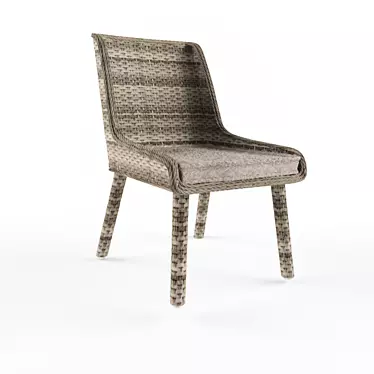 Stylish Rattan Chair: Madison Park Westin 3D model image 1 