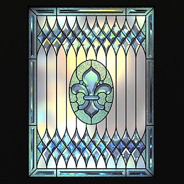 Royal Lily Stained Glass Set 3D model image 1 