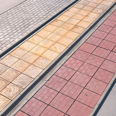 Title: Variety Paving Set with High-resolution Textures 3D model image 1 