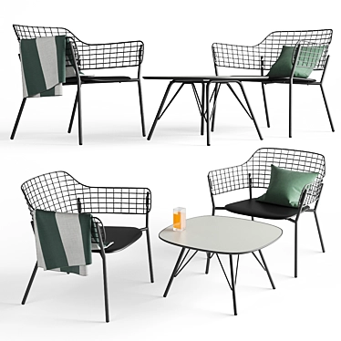 Emy Lyze Outdoor Furniture Set 3D model image 1 
