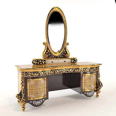 Elegant Royal Palace Dressing Table 3D model image 1 