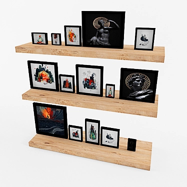 Artful Shelves: Elevate Your Space 3D model image 1 