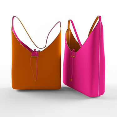 Guess Two-sided Bag: Orange/Pink 3D model image 1 