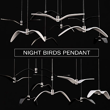 Night Birds Pendant: Stylish and Elegant Lighting 3D model image 1 