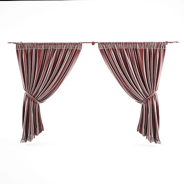 Classic Window Curtains 3D model image 1 