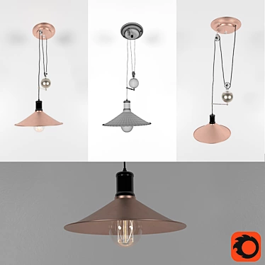 Adjustable Lamp Suspension 3D model image 1 