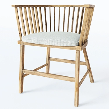 Elegant Kensa Wood Chair 3D model image 1 