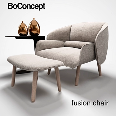 BoConcept Fusion Chair Set: Ergonomic Comfort & Stylish Design 3D model image 1 