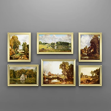 Art Gallery Collection: Set of Paintings 3D model image 1 