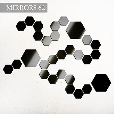 Geometric Mirror Wall Decor 3D model image 1 