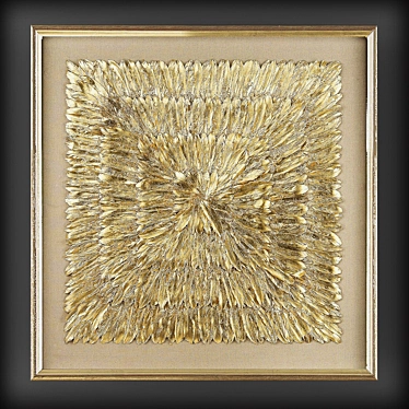 Gold Feather Spaturral Wall Art 3D model image 1 