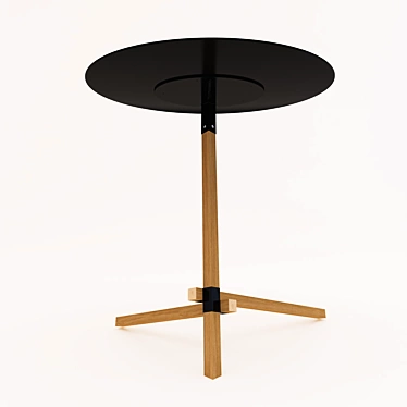 Sleek Steel Side Table by Keiji Ashizawa 3D model image 1 