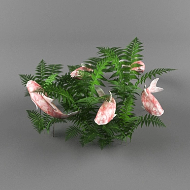 Marble Koi Fish Sculptures 3D model image 1 