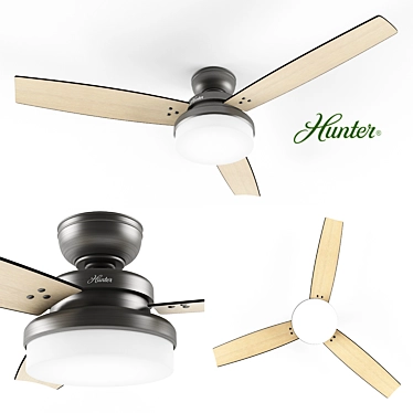 Sentinel Ceiling Fan: Effortlessly Cool 3D model image 1 