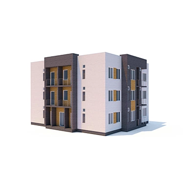 3-Storey Multi-Apartment House 3D model image 1 