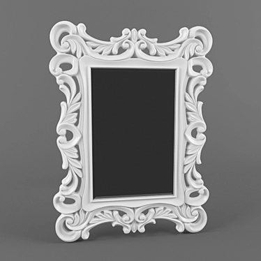 Elegant Barocco Floor Mirror - Grey 3D model image 1 