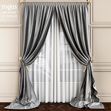 Elegant Artemis Curtains Set 3D model image 1 