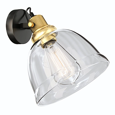 Rustic Loft Wall Sconce 3D model image 1 