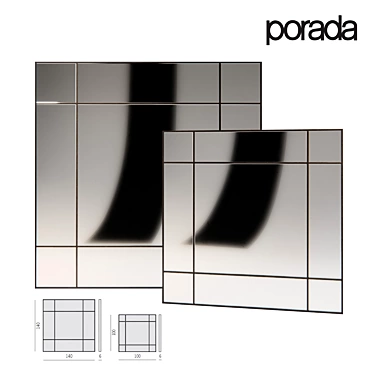 Porada Quadro Mirror: Four Seasons Perfection 3D model image 1 
