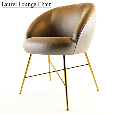 Elegant Laurel Lounge Chair 3D model image 1 