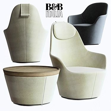 Elegant B&B Italia Armchair 3D model image 1 