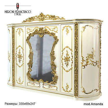 Italian Designer Wardrobe "Amanda 3D model image 1 