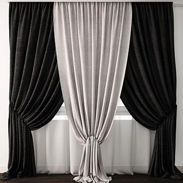 Elegant Curtain Design 3D model image 1 