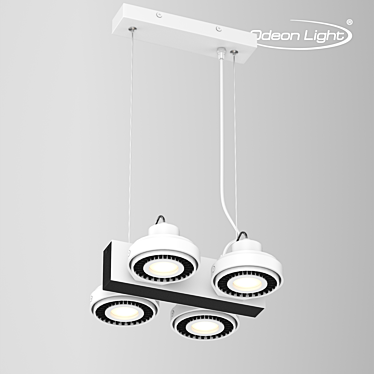 Satelium Pendant Lamp: ODEON LIGHT 3490/4 3D model image 1 