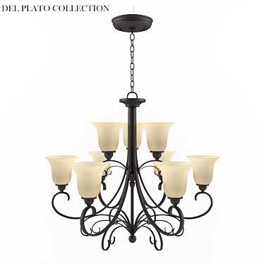 Elegant Sea Gull Chandelier "Del Plato 3D model image 1 