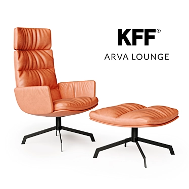 Title: Modern Leather Arva Lounge 3D model image 1 