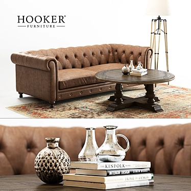 Modern Hooker Alexa Sofa Set 3D model image 1 