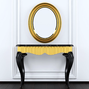 Art Deco Console Table 3D model image 1 