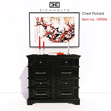 Redwood Chest Pickard: Elegant Storage & Decor 3D model image 1 