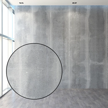 Loft-Style Concrete Wall 3D model image 1 