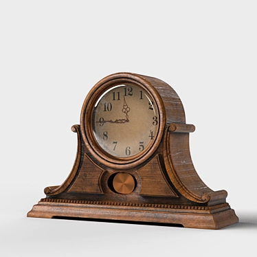 Japanese Wooden Table Clock - RHYTHM CRJ729NR06 3D model image 1 